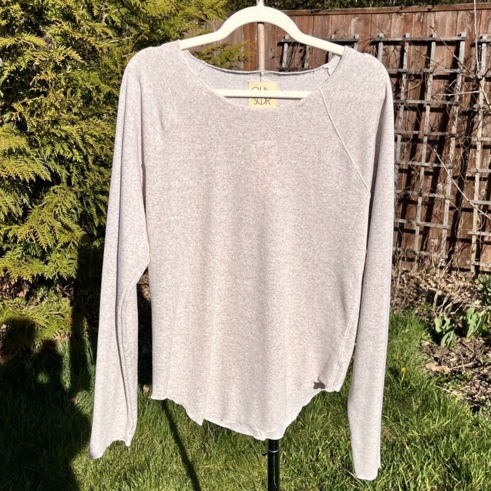 EVEREVE Chaser Seamed Thermal Raglan Top XL Sugarcookie NEW
